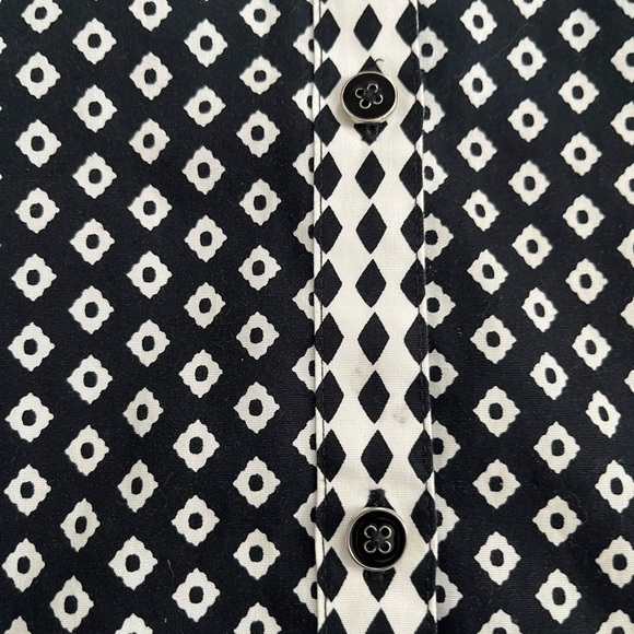 Foxcroft button-down patterned contrast cuffs shirt - Picture 2 of 7